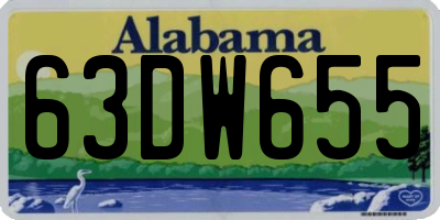 AL license plate 63DW655