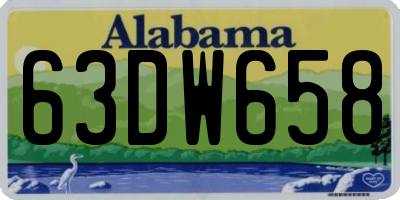 AL license plate 63DW658