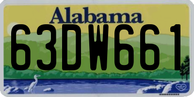 AL license plate 63DW661