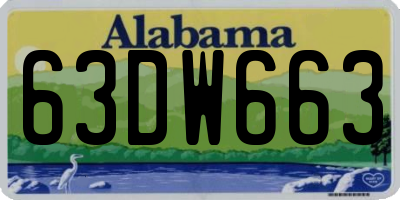 AL license plate 63DW663