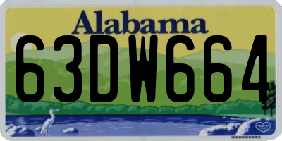 AL license plate 63DW664