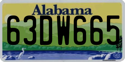 AL license plate 63DW665