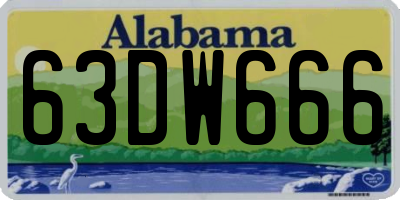 AL license plate 63DW666