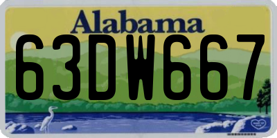 AL license plate 63DW667