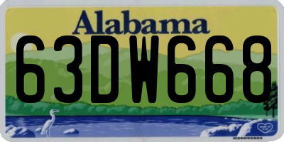 AL license plate 63DW668
