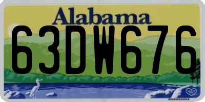 AL license plate 63DW676