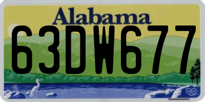 AL license plate 63DW677