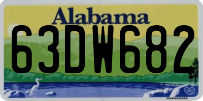 AL license plate 63DW682