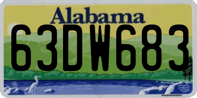AL license plate 63DW683
