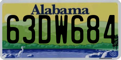 AL license plate 63DW684