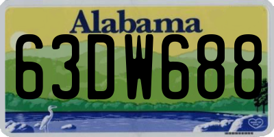 AL license plate 63DW688