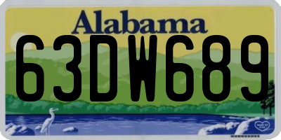 AL license plate 63DW689