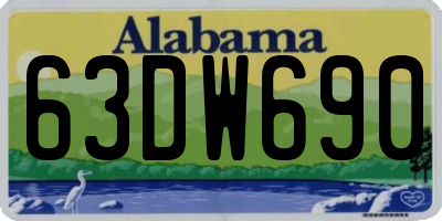 AL license plate 63DW690