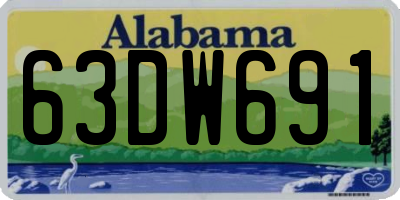 AL license plate 63DW691