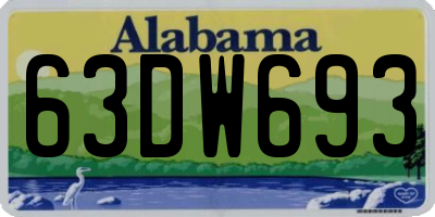 AL license plate 63DW693