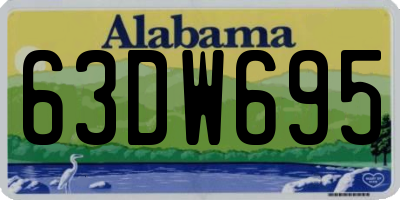 AL license plate 63DW695