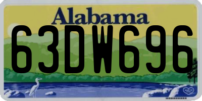 AL license plate 63DW696
