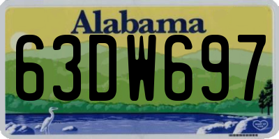 AL license plate 63DW697