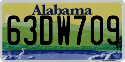 AL license plate 63DW709