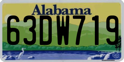 AL license plate 63DW719
