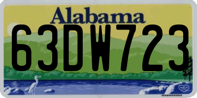 AL license plate 63DW723