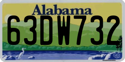 AL license plate 63DW732