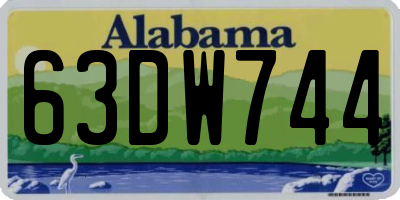 AL license plate 63DW744