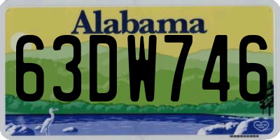 AL license plate 63DW746