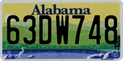 AL license plate 63DW748