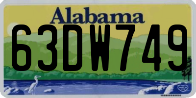 AL license plate 63DW749