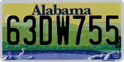 AL license plate 63DW755