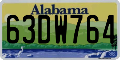AL license plate 63DW764