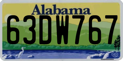 AL license plate 63DW767