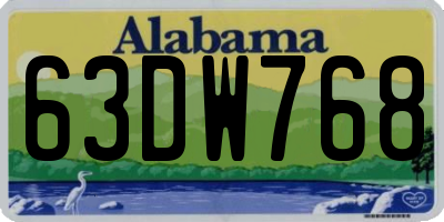 AL license plate 63DW768