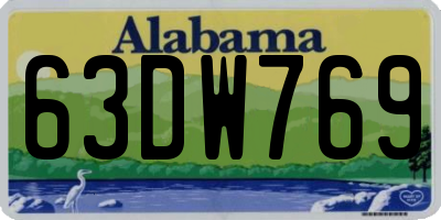 AL license plate 63DW769