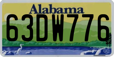 AL license plate 63DW776
