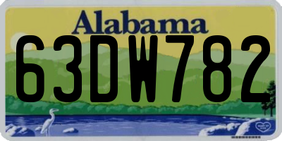 AL license plate 63DW782