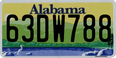 AL license plate 63DW788
