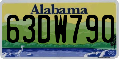 AL license plate 63DW790