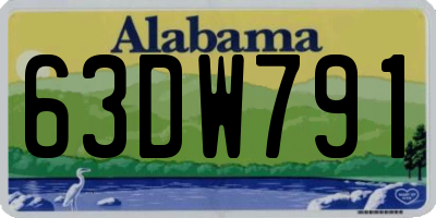 AL license plate 63DW791