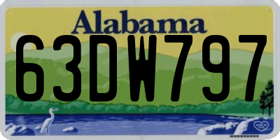 AL license plate 63DW797