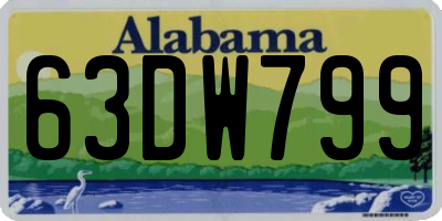 AL license plate 63DW799