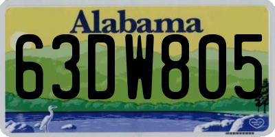 AL license plate 63DW805