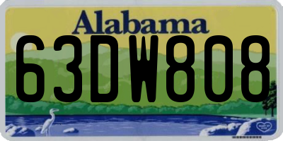 AL license plate 63DW808