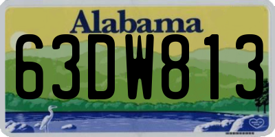 AL license plate 63DW813