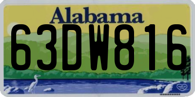 AL license plate 63DW816