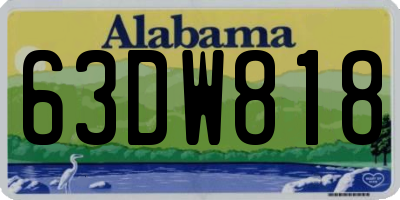 AL license plate 63DW818