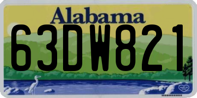 AL license plate 63DW821