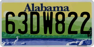 AL license plate 63DW822