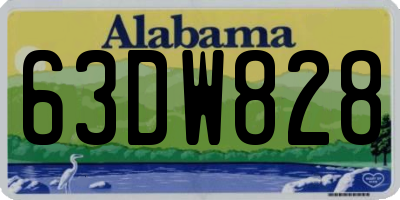 AL license plate 63DW828